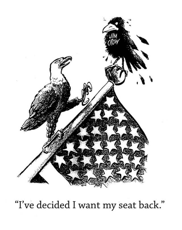 The American Eagle wants his seat back from Jim Crow.